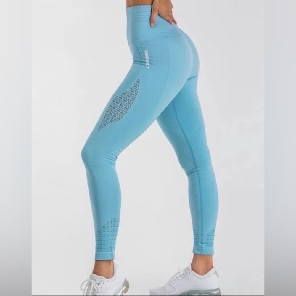 GYMSHARK Energy Seamless Leggings Malibu Blue